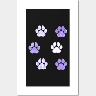 Paw Print Sticker Pack Purple Prints Posters and Art